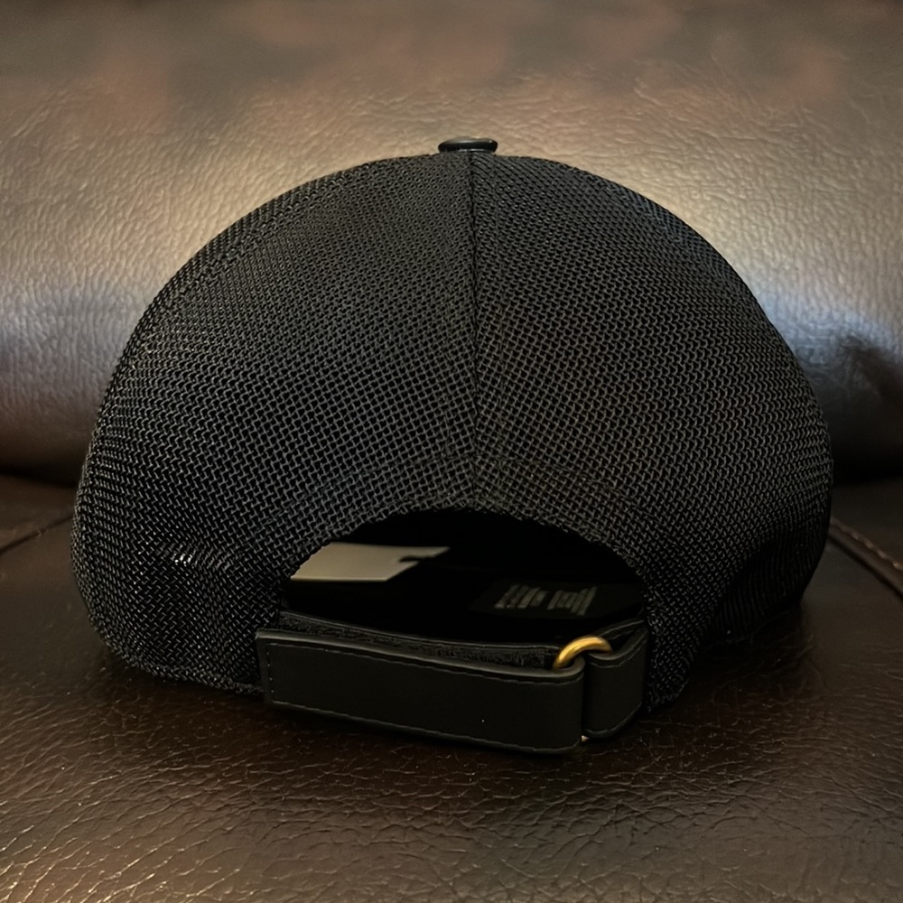 GUCCI X SEGA unisex Calfskin leather “GUCCY” Stars Baseball Hat Cap Black Gold - Picture 9 of 11